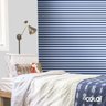 Papel De Parede Adesivo Lavável Listras Azul E Branca 12m - 3