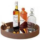 Ver imagem 1 de Bandeja Andiroba Luxo Redonda Espelhada Jb Bechara Cor Marrom