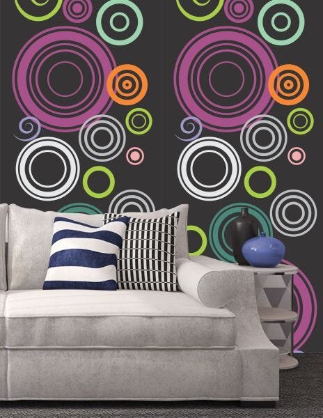 Adesivo Decorativo Abstrato 01 - Rolo com 1 Metro x 0,58cm - 1