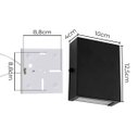 Ver imagem 2 de Arandela Slim 1 Foco Preta Interna / Externa Alumínio P/ G9 St2780