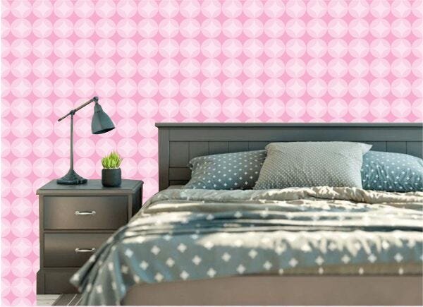 Adesivo Decorativo Abstrato 10 Rosa - Rolo com 1 Metro x 0,58cm - 3