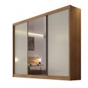 Ver imagem 2 de Guarda Roupa Casal com Espelho 3 Portas 8 Gavetas Logan-cumaru-fendi Móveis Novo Horizonte