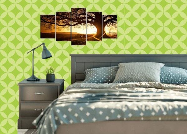 Adesivo de parede Decorativo Abstrato 10 Verde - Rolo com 1 Metro x 0,58cm - 2