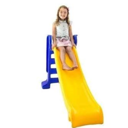 Brinquedoteca Quarto Infantil Escorregador Médio 3 Degraus Amarelo com Azul Valentina Brinquedos - 2