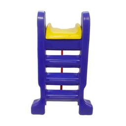 Brinquedoteca Quarto Infantil Escorregador Médio 3 Degraus Amarelo com Azul Valentina Brinquedos - 3