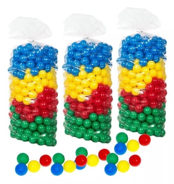 500 bolinhas coloridas para piscina de bolinhas - ótima qualidade - não amassam - 2