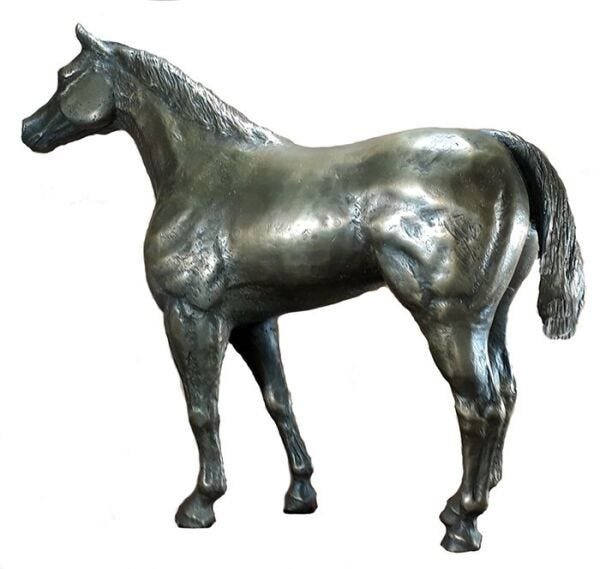 Cavalo Quarto de Milha Escultura Bronze maciço