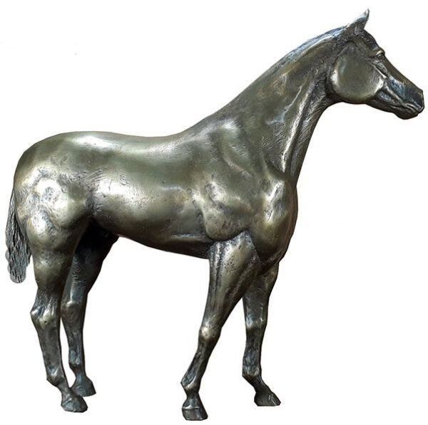 Cavalo Quarto de Milha Escultura Bronze maciço - 2