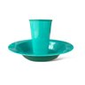 Kit Prato Copo Infantil 100 Unid. Plástico Verde 350ml - 2