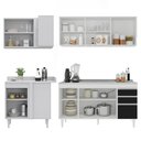 Ver imagem 6 de Armário de Cozinha Modulado de Canto Direito 4 Peças Cp42 com Pia Inox Branco-preto - Lumil