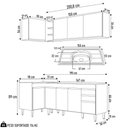 Ver mais imagens de Armário de Cozinha Modulado de Canto Direito 4 Peças Cp42 com Pia Inox Branco-preto - Lumil
