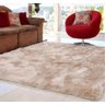 Tapete Sala Luxo Peludo Grande 2,00 x 3,00 - Bege Mesclado - 1