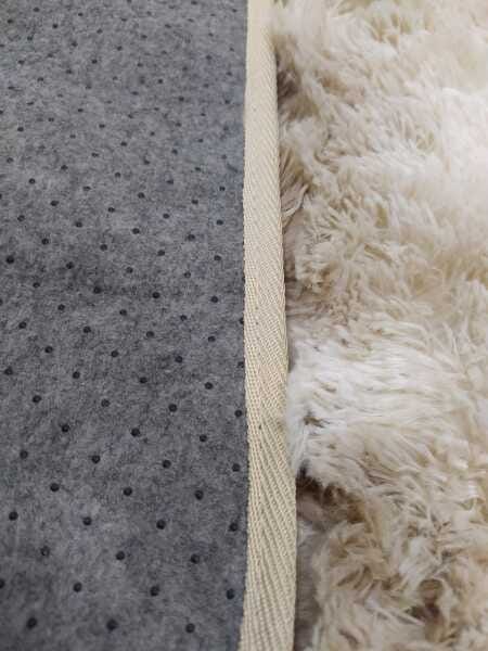 Tapete Sala Luxo Peludo Grande 2,00 x 3,00 - Bege Mesclado - 4