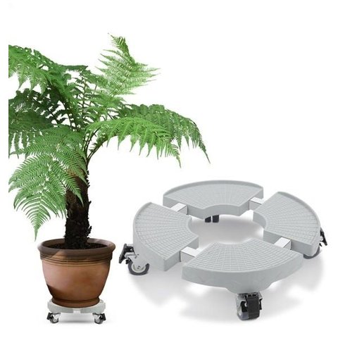 Suporte,carrinho para Vaso de Plantas com 4 Rodas,redondo,pvc,30-50 Cm,500 Kg