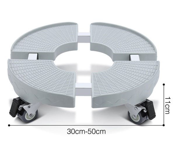 Suporte,Carrinho para Vaso de Plantas com 4 Rodas,Redondo,Pvc,30-50 Cm,500 Kg - 2