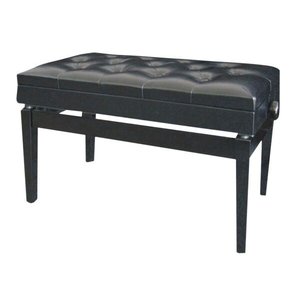 Banqueta,Banco com Assento para Duas Pessoas (74cm x 35cm) com Porta Livros,Ajuste de Altura,Couro Sin