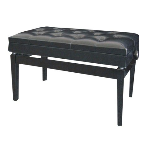 Banqueta,Banco com Assento para Duas Pessoas (74cm x 35cm) com Porta Livros,Ajuste de Altura,Couro Sin