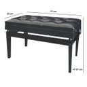 Ver imagem 2 de Banqueta,Banco com Assento para Duas Pessoas (74cm x 35cm) com Porta Livros,Ajuste de Altura,Couro Sin