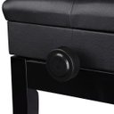 Ver mais imagens de Banqueta,Banco com Porta Livros,Regulagem de Altura,Couro Sintético,Assento 55 Cm X 34 Cm,Luxo,Preto