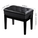 Ver imagem 2 de Banqueta,Banco com Porta Livros,Regulagem de Altura,Couro Sintético,Assento 55 Cm X 34 Cm,Luxo,Preto