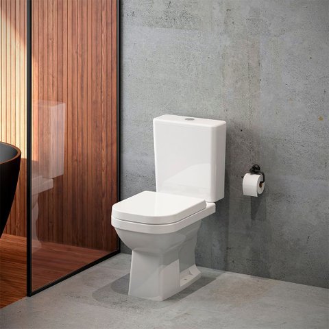 Assento Sanitário Resina Termofixa Soft Close para louça Quadra Tupan