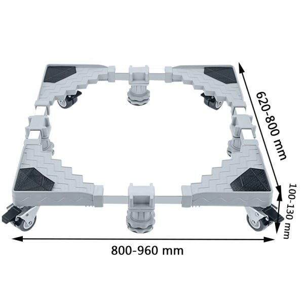 Carrinho para Geladeira,Máquina de Lavar,80 - 92 Cm/64 - 76 Cm,Pvc,800 Kg - 2