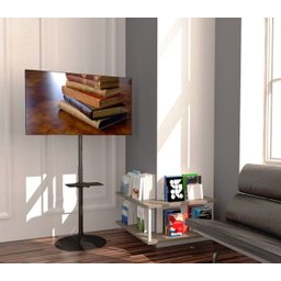 Estante,Suporte para Televisor,Tv 32"-65",Base Redonda Ferro e Bandeja - 10