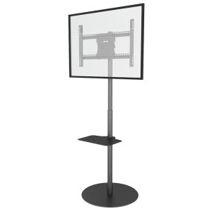 Estante,Suporte para Televisor,Tv 32"-65",Base Redonda Ferro e Bandeja