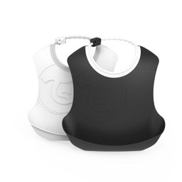 Babador Prime Baby Twistshake 2 unidades – Branco e Preto - 1