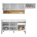 Ver imagem 6 de Cozinha Modulada 3 Pecas com Balcao Tampo Line Supremo Cp Freijo Ktp Supremo Cp Freijo