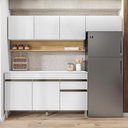 Ver imagem 7 de Cozinha Modulada 3 Pecas com Balcao Tampo Line Supremo Cp Freijo Ktp Supremo Cp Freijo