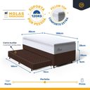 Ver imagem 6 de Cama Box com Colchão de Molas Ensacadas Pillow Top Flora + Auxiliar de Espuma Unique Solteiro 88cm