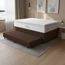 Ver imagem 4 de Cama Box com Colchão de Molas Ensacadas Pillow Top Flora + Auxiliar de Espuma Unique Solteiro 88cm