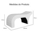 Ver imagem 7 de Maca Estofada Capitonê Requinte Suede Branco