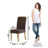 Conjunto 2 Cadeiras Ester Nature/Marrom Expesso - Móveis Henn - 5