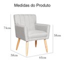 Ver imagem 6 de Kit 02 Poltrona Cecília em Linho Escritório Recepção