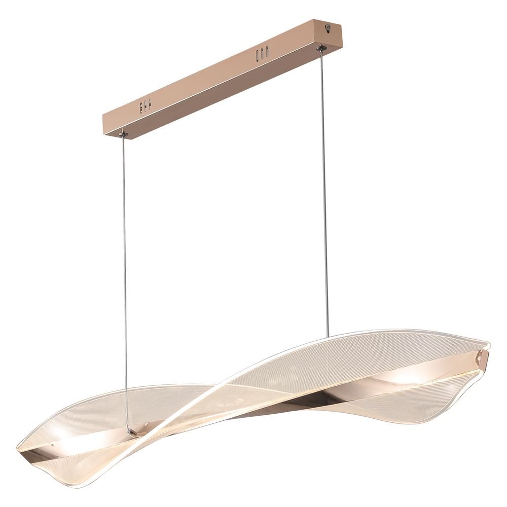 Luminária Pendente de Luxo Spin Led Integrado 25w Luz Quente 3000k