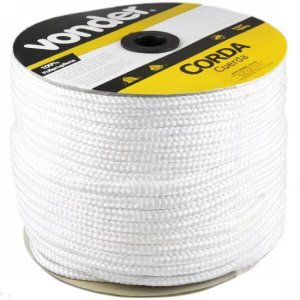 Corda multifilamento trançada 12 mm x 140 m cor branca Vonder