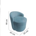 Ver imagem 6 de Poltrona Decorativa Yara Orgânica Linho Azul