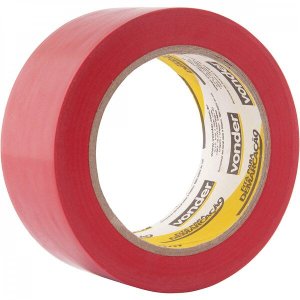 Fita adesiva para demarcação 48 mm x 30 m vermelha Vonder