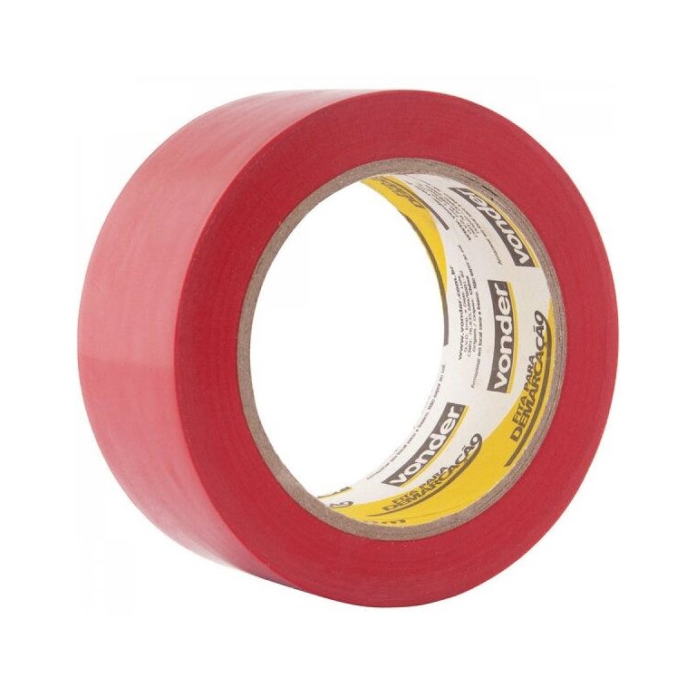 Fita adesiva para demarcação 48 mm x 30 m vermelha Vonder