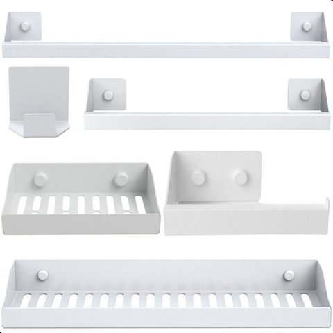 Kit Acessórios para Banheiro Branco 6 Peças Master Slim Df