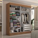 Ver imagem 2 de Guarda-roupa Casal Portugal 2 Portas de Correr 3 Gavetas Cinamomo - Panorama Móveis
