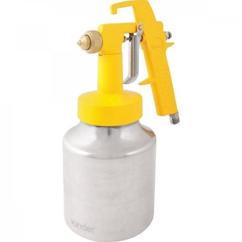 Pistola para pintura com caneca em alumínio tipo sucção ar direto PDV 100 Vonder