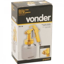 Pistola para pintura com caneca em alumínio tipo sucção ar direto PDV 100 Vonder - 2