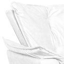 Ver imagem 2 de Poltrona Decorativa Base Giratória em Madeira Charger Pu Branco G19 - Gran Belo