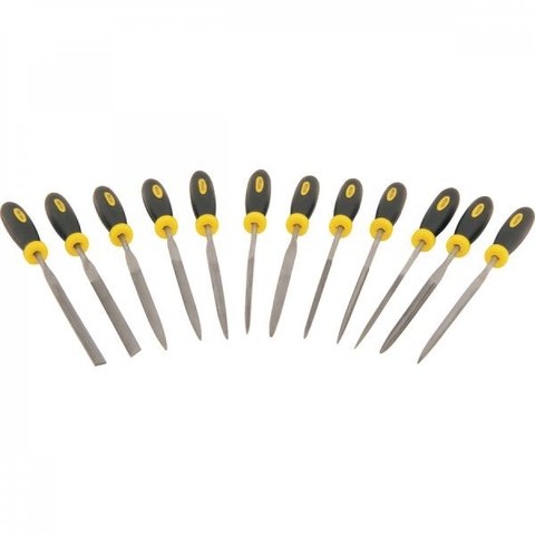 Jogo de limas agulha com cabo com 12 peças Vonder
