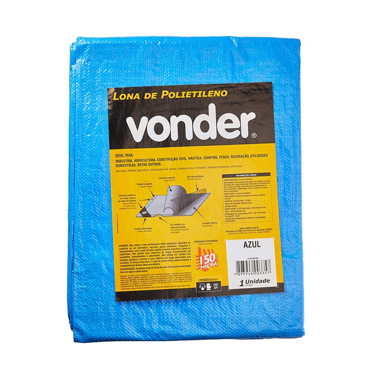 LONA PLÁSTICA 6 X 3 METROS VONDER