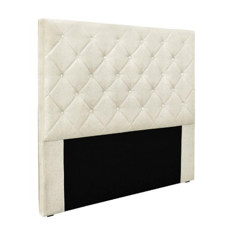 Cabeceira Cama Box Casal Queen 160cm Dora Linho Rústico - Loja Sheep Cor Creme