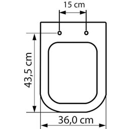 Assento Sanitário Resina Termofixa Soft Close para louça Quadra Tupan - 3 Assento Sanitário Resina Termofixa Soft Close para louça Quadra Tupan - 3